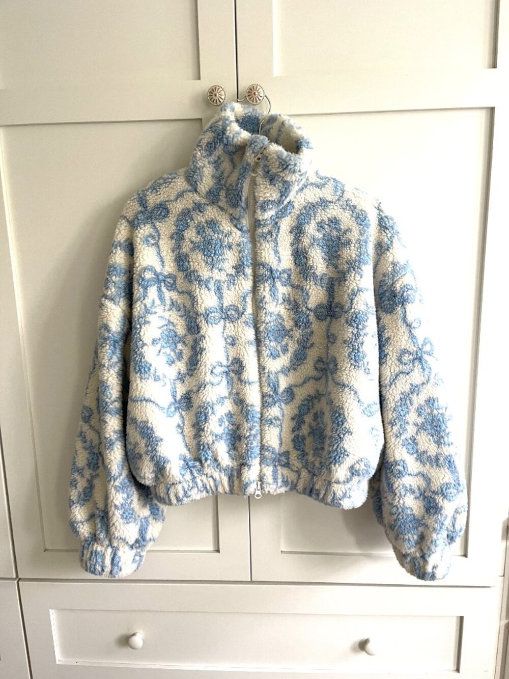 Urban Outfitters Kimchi Blue Snow Bunny Fleece Jacket, Size Sm - Picture 2 of 8